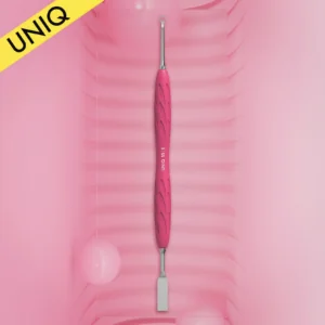 Manicure Pusher With Silicone Handle Gummy UNIQ 11 TYPE 1 (Flat Straight Pusher + Ring)